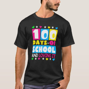 Camiseta 100 Dias de Escola e Adorando Cute Professor Crian