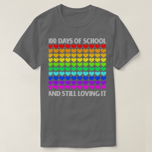 Camiseta 100 dias de escola e ainda a amando 8 (Frente do Design)