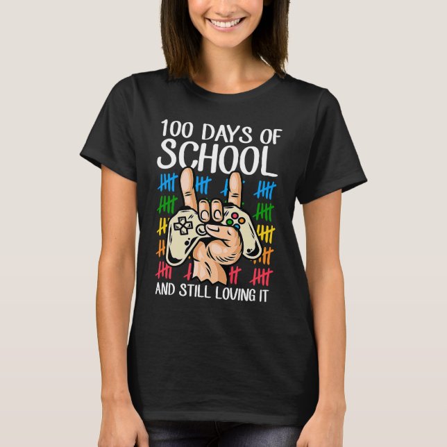 Camiseta 100 Dias De Escola E Ainda Amando Tallies Vid (Frente)