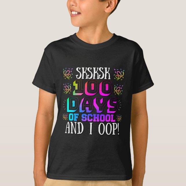 Camiseta 100 Dias De Escola E Eu Colaboro Teac (Frente)