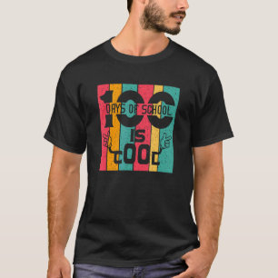 Camiseta 100 Dias De Escola É Um Professor Vintage Retro Le