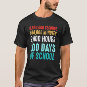 Camiseta 100 Dias De Escola Em Seg Min Horas Dias Profes