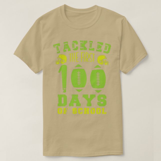 Camiseta 100 dias de escola enfrentaram os primeiros 100 di (Frente do Design)