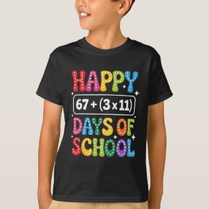 Camiseta 100 Dias De Escola Equação Matemática Groovy 67 Me