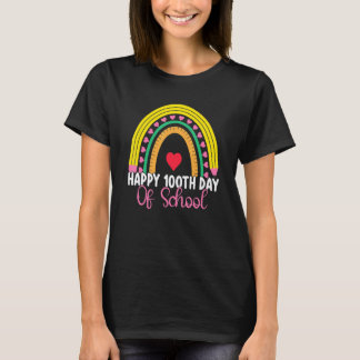 Camiseta 100 Dias De Escola Feliz 100º Dia De Escola Ensine