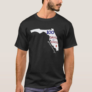 Camiseta 100 dias de escola Florida Polk County estudante