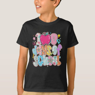 Camiseta 100 Dias de Escola Fofo Colorido 100º Dia