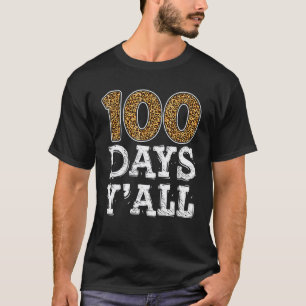 Camiseta 100 Dias De Escola Galera Leopardo Professor Meni