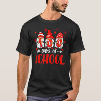 Camiseta 100 Dias De Escola Gnomos Fofos 100º Dia Professor