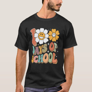 Camiseta 100 Dias De Escola Groovy 100º Dia De Escola Mulhe
