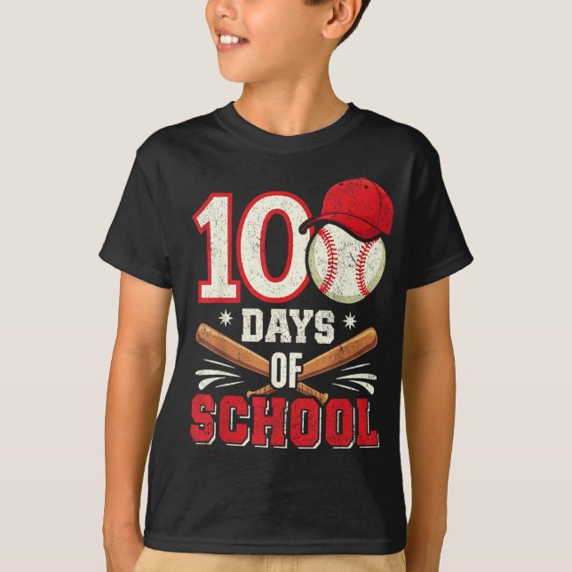 Camiseta ⚾ 100 dias de escola - Home Run Edition! ⚾ (Frente)