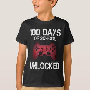 Camiseta 100 Dias De Escola Jogadores Bloqueados Meninas Cr