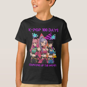 Camiseta 100 Dias De Escola K Pop 100 Dias Mais Fortes Cria