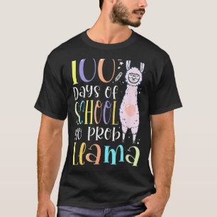 Camiseta 100 Dias De Escola Llama Unicórn 100 Dias De Escol