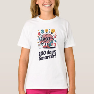 Camiseta 100 Dias De Escola Mais Inteligente Mais Inteligen