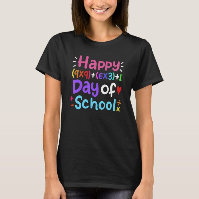 Camiseta 100 Dias De Escola Matemática Professor Aluno (Frente)