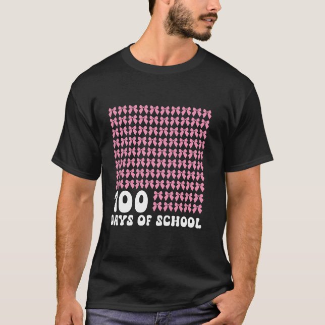 Camiseta 100 dias de escola meninas Coquette Arco 100º Dia  (Frente)