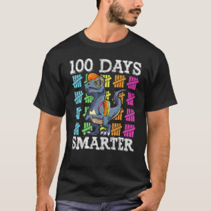Camiseta 100 Dias De Escola Meninos Rex Crianças Mais Intel