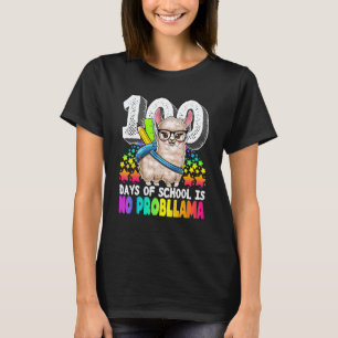 Camiseta 100 Dias De Escola Não É Probllama Professor Lhama