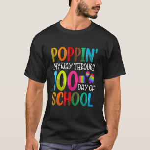 Camiseta 100 Dias De Escola para Crianças e Professores de