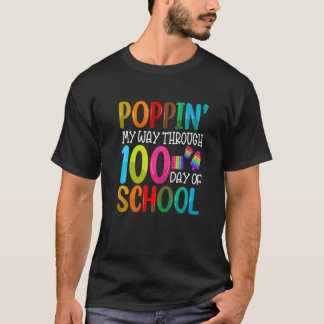 Camiseta 100 Dias De Escola para Crianças e Professores do
