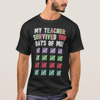 Camiseta 100 Dias de Escola Para Crianças Meninos e Meninas