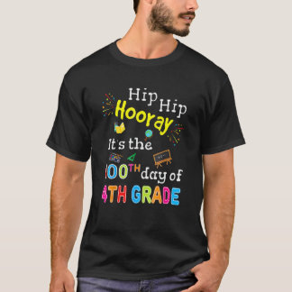 Camiseta 100 Dias De Escola Para Crianças Meninos Professor