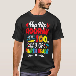Camiseta 100 Dias De Escola Para Meninos Da Quarta Série