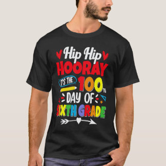 Camiseta 100 Dias De Escola Para Meninos Da Sexta Série Ens