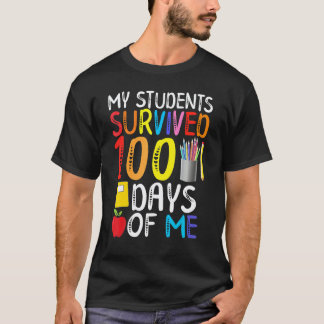 Camiseta 100 Dias De Escola Para O Professor Meus Alunos So