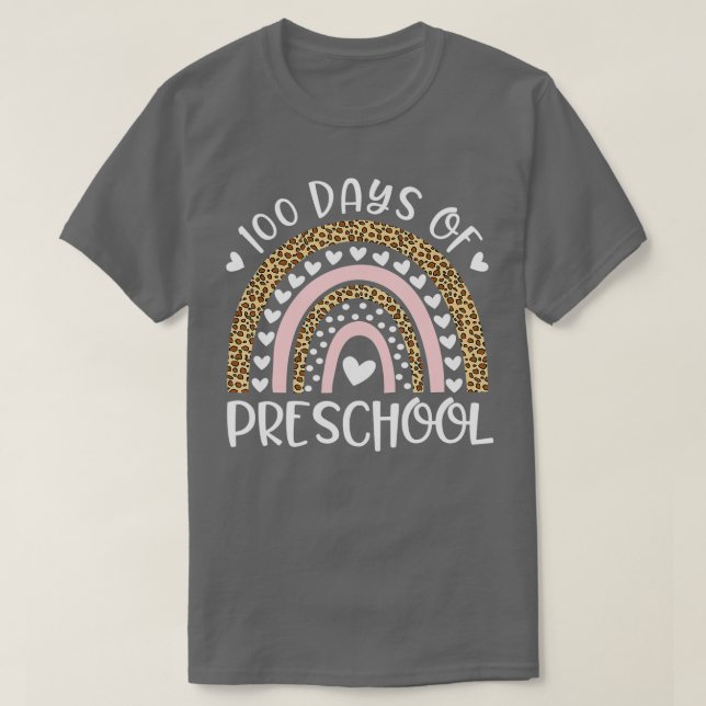 Camiseta 100 dias de escola para professor de pré-escola Ra (Frente do Design)