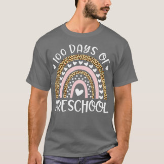Camiseta 100 dias de escola para professor de pré-escola Ra