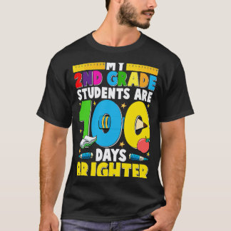 Camiseta 100 Dias de Escola para Professor do 2º Ano