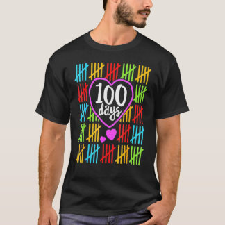 Camiseta 100 dias de escola para professores mulheres conta