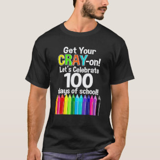 Camiseta 100 Dias De Escola Pegue Seu Lápis De Cor No 100º