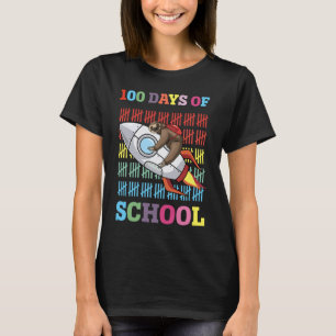 Camiseta 100 Dias De Escola Preguiça Voadora Em Foguete Pa