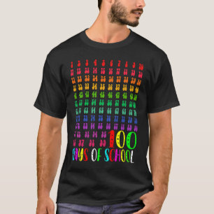 Camiseta 100 Dias de Escola Professor Crianças Matemática A