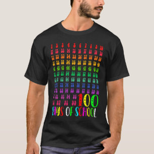 Camiseta 100 Dias de Escola Professor Crianças Matemática A