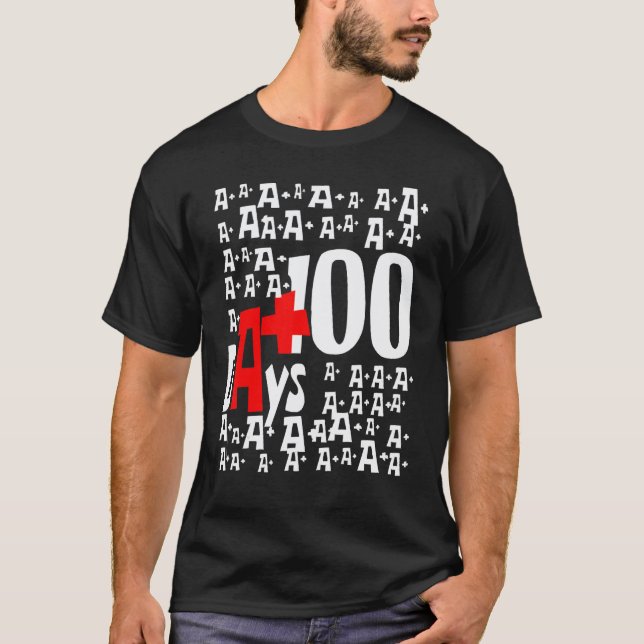 Camiseta 100 Dias De Escola Professor E Aluno (Frente)