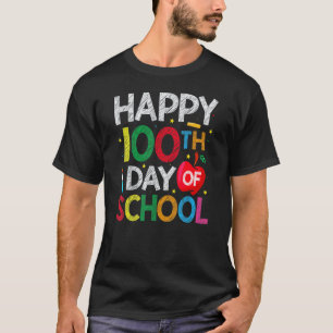 Camiseta 100 Dias De Escola Professora E Crianças Feliz 100
