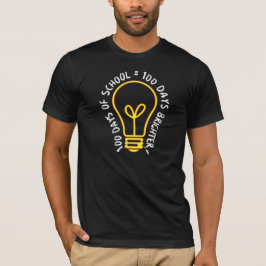 Camiseta 100 Dias De Escola Professores Crianças Ideia Lâmp