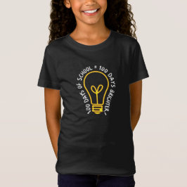 Camiseta 100 Dias De Escola Professores Crianças Ideia Lâmp