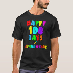 Camiseta 100 Dias De Escola Segunda Série Professor Feliz C