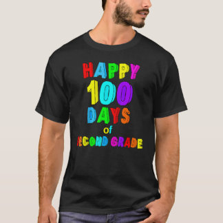 Camiseta 100 Dias De Escola Segunda Série Professor Feliz C