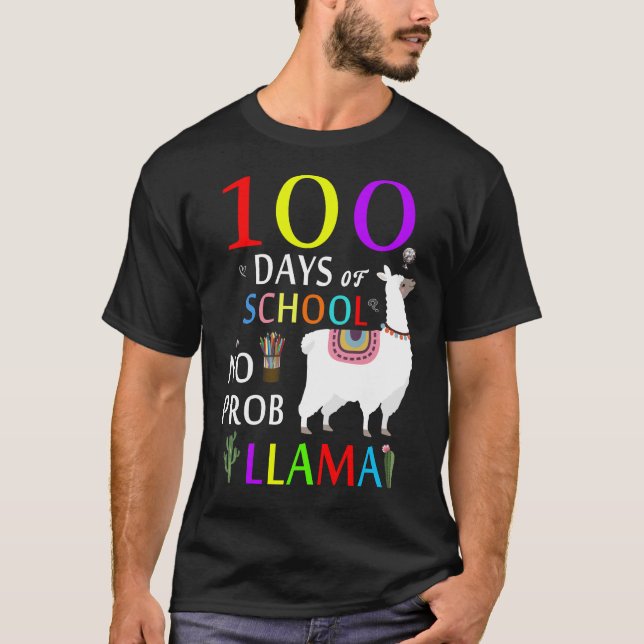 Camiseta 100 dias de escola sem prob lama (Frente)