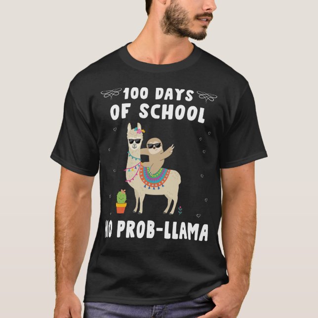 Camiseta 100 dias de escola sem problemas (Frente)