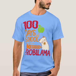 Camiseta 100 dias de escola sem problemas, amantes de prese