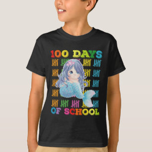 Camiseta 100 Dias De Escola Sereia Professora Aluno