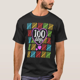 Camiseta 100 Dias De Escola T Para Professoras Mulheres Con