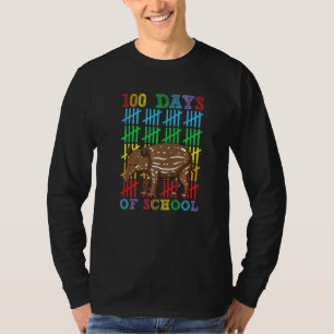 Camiseta 100 Dias de Escola Tapir Meninos Meninas 100º Dia